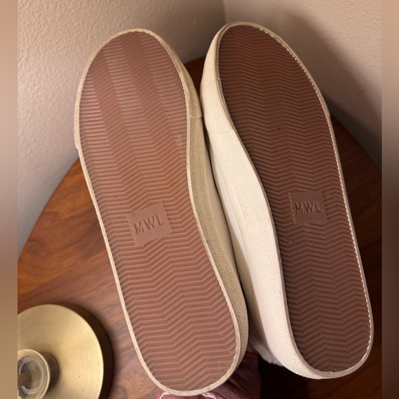 Madewell Sidewalk Low-Top Sneakers in Leather: Sherpa Edition Size 8 - Picture 11 of 13